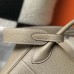 Hermes Lindy 26cm 30cm Bag in Clemence Leather Grey PHW Hermes Lindy 26cm 30cm Bag in Clemence Leather Grey PHW