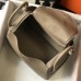 Hermes Lindy 26cm 30cm Bag in Clemence Leather Grey PHW Hermes Lindy 26cm 30cm Bag in Clemence Leather Grey PHW