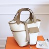 Hermes Picotin Lock 18 Pocket Bag Beige Marfa PHW
