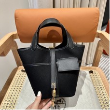 Replica Hermes Picotin Lock 18 Pocket Bag Black Replica Hermes Cargo Picotin Lock 18 Pocket Bag