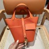 Hermes Picotin Lock 18 Pocket Bag Orange GHW