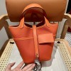Hermes Picotin Lock 18 Pocket Bag Orange PHW