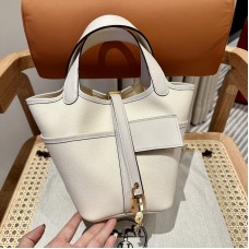 Replica Hermes Picotin Lock 18 Pocket Bag White Replica Hermes Cargo Picotin Lock 18 Pocket Bag