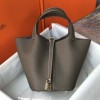 Hermes Picotin Lock 22 Bag Etoupe GHW