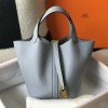 Hermes Picotin Lock 22 Bag Bleu Lin