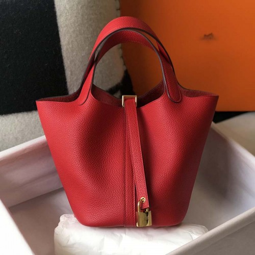 Replica Hermes Picotin Lock 22 Red Replica Hermes Picotin Lock Bag