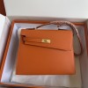 Hermes Kelly En Desordre 20 Bag in Orange Epsom Leather