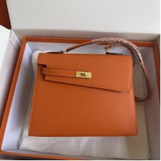 Replica Hermes Kelly En Desordre 20 Bag Orange Epsom Hermes Kelly En Desordre 20 Bag Replica
