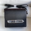 Hermes Mini Roulis 18cm Bag In Black Evercolor Leather PHW
