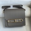 Hermes Mini Roulis 18cm Bag In Gris Asphalt Evercolor Leather GHW