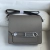 Hermes Mini Roulis 18cm Bag In Gris Asphalt Evercolor Leather PHW
