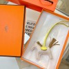 Hermes Rodeo Horse PM Bag Charm in Craie / Lime Leather