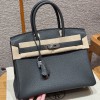 Hermes Replica Handbag Store 30 in Ardoise Togo Leather PHW