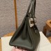 Hermes Replica Handbag Store 30 in Olive Green Togo Leather PHW