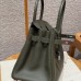 Hermes Replica Handbag Store 30 in Olive Green Togo Leather PHW