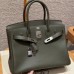 Hermes Replica Handbag Store 30 in Olive Green Togo Leather PHW