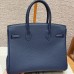 Hermes Replica Handbag Store 30 in Blue Saphir Togo Leather PHW