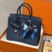 Hermes Replica Handbag Store 30 in Blue Saphir Togo Leather PHW