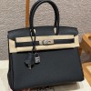 Hermes Replica Handbag Store 30 in Black Togo Leather PHW