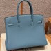 Hermes Replica Handbag Store 30 in Blue Jean Togo Leather PHW