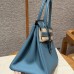Hermes Replica Handbag Store 30 in Blue Jean Togo Leather PHW