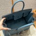 Hermes Replica Handbag Store 30 in Blue Jean Togo Leather PHW