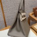 Hermes Replica Handbag Store 30 in Etoupe Togo Leather PHW
