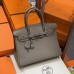 Hermes Replica Handbag Store 30 in Etoupe Togo Leather PHW