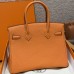 Hermes Replica Handbag Store 30 in Orange Togo Leather PHW Hermes Replica Handbag Store 30 in Orange Togo Leather PHW