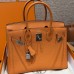 Hermes Replica Handbag Store 30 in Orange Togo Leather PHW Hermes Replica Handbag Store 30 in Orange Togo Leather PHW