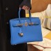 Hermes Replica Handbag Store 30 in Blue Zalige Togo Leather PHW