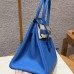 Hermes Replica Handbag Store 30 in Blue Zalige Togo Leather PHW