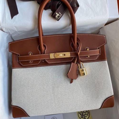 Replica Hermes Replica Handbag Store 30 Bag In Toile Gold Replica Hermes Replica Handbag Store 30 Bag In Toile