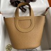 Hermes In The Loop 18 Bag in Biscuit Clemence Leather
