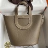 Hermes In The Loop 18 Bag in Etoupe Clemence Leather