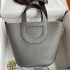 Hermes In The Loop 18 Bag in Gris Meyer Clemence Leather