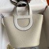Hermes In The Loop 18 Bag in Pearl Grey Clemence Leather