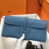 Hermes Jige Elan 29 Clutch In Blue Jean Epsom Leather
