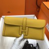 Hermes Jige Elan 29 Clutch In Jaune Amber Epsom Leather