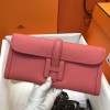 Hermes Jige Elan 29 Clutch In Rose Lipstick Epsom Leather