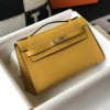 Hermes Mini Kelly Pochette 22cm Bag In Jaune Amber Epsom Leather