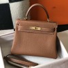Hermes Kelly 32cm Bag in Clemence Leather Gold