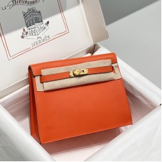 Replica Hermes Kelly Danse Evercolor Bag Feu Orange Replica Hermes Kelly Danse Bag