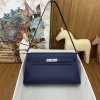 Hermes Kelly Elan Chevre Bleu Sephir PHW