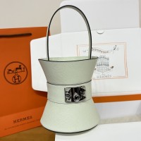 Replica Hermes Mini Medor Bag in Vert Fizz - Front View