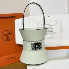 Replica Hermes Mini Medor Bag in Vert Fizz - Front View