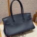 Hermes Shoulder Replica Handbag Store 29 in Blue Presse Evercolor Leather