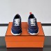 Replica Hermes Bouncing Sneaker side view, Electric Blue leather with signature H detail