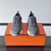 Replica Hermes Bouncing Sneaker side view, grey leather with signature H detail