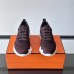 Replica Hermes Bouncing Sneaker side view, purple leather with signature H detail